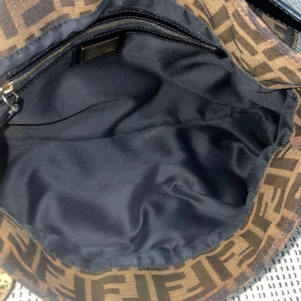 Fendi Zucca Canvas Shoulder Bag